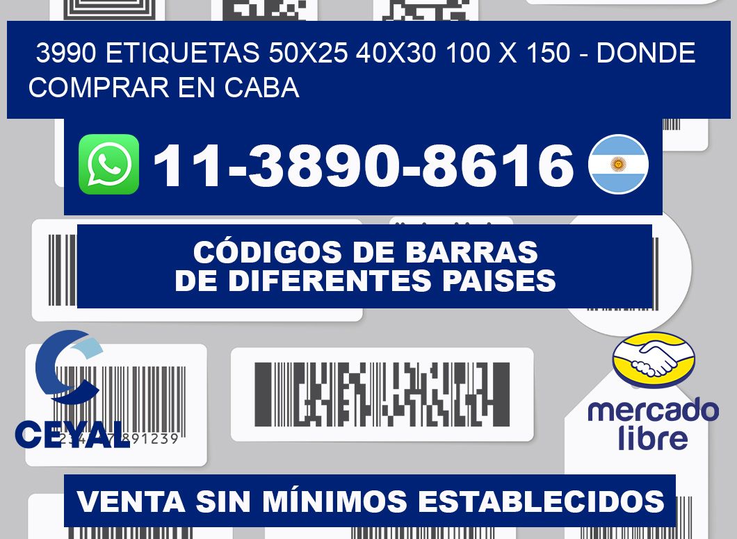 3990 etiquetas 50x25 40x30 100 x 150 - Donde Comprar en Caba