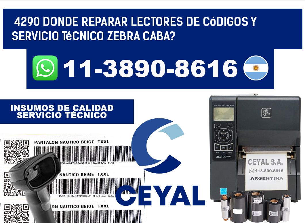 4290 donde reparar Lectores de Códigos y Servicio Técnico zebra Caba?
