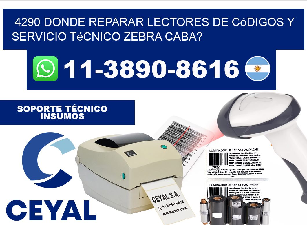 4290 donde reparar Lectores de Códigos y Servicio Técnico zebra Caba?