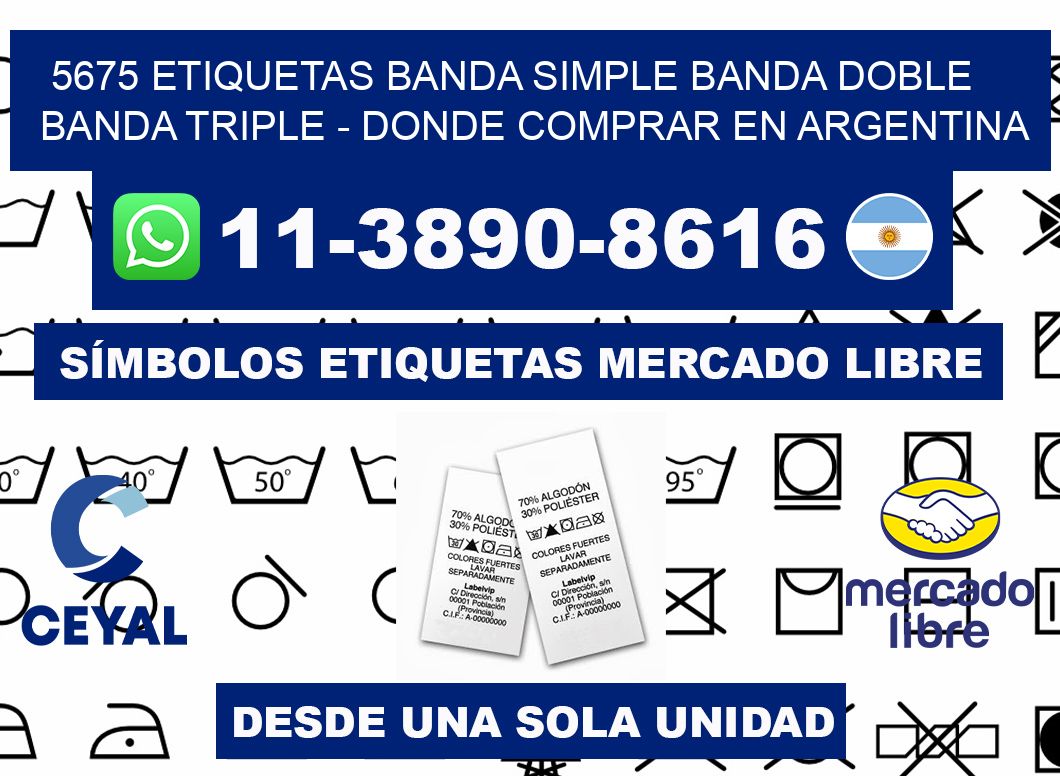5675 etiquetas banda simple banda doble banda triple - Donde Comprar en Argentina