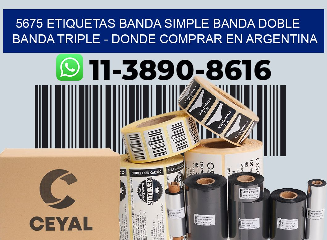 5675 etiquetas banda simple banda doble banda triple - Donde Comprar en Argentina