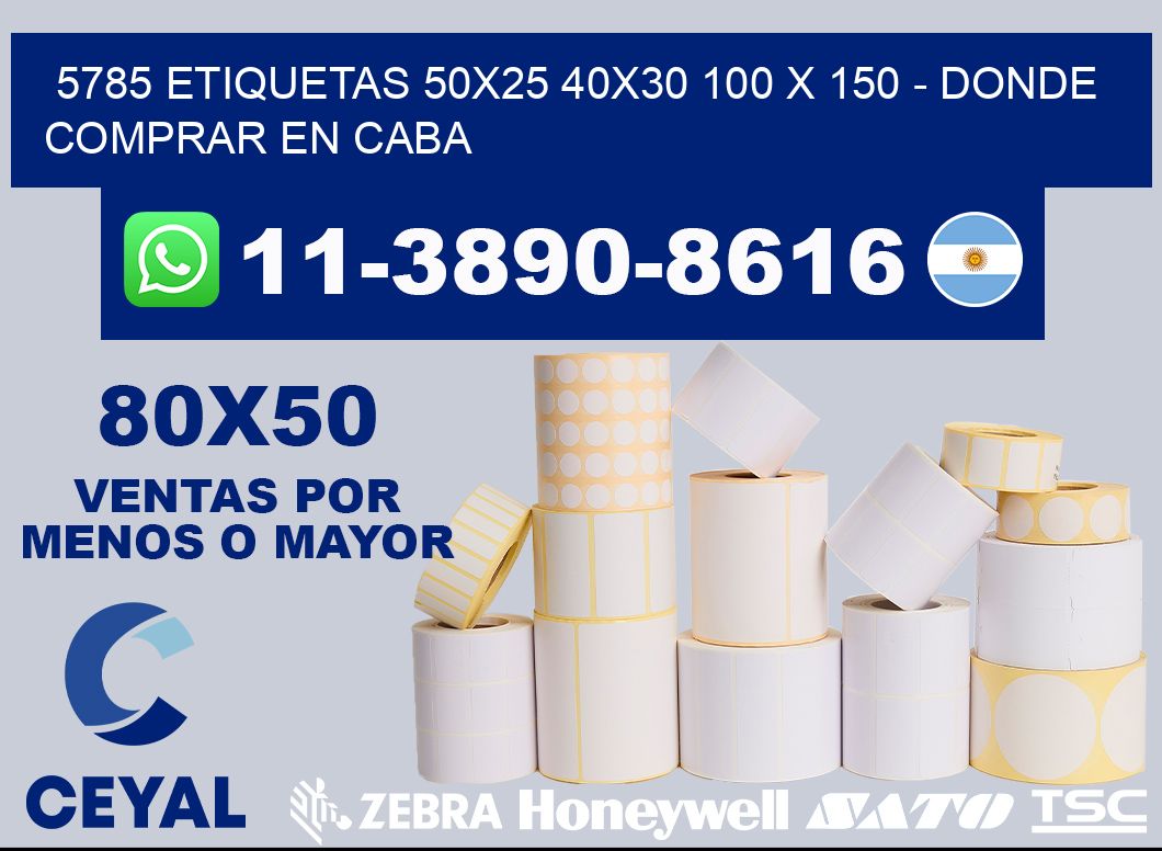 5785 etiquetas 50x25 40x30 100 x 150 - Donde Comprar en Caba