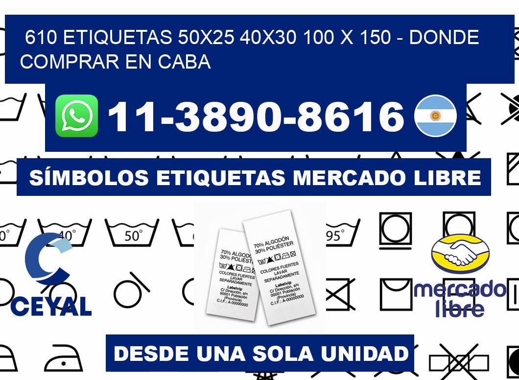 610 etiquetas 50x25 40x30 100 x 150 - Donde Comprar en Caba