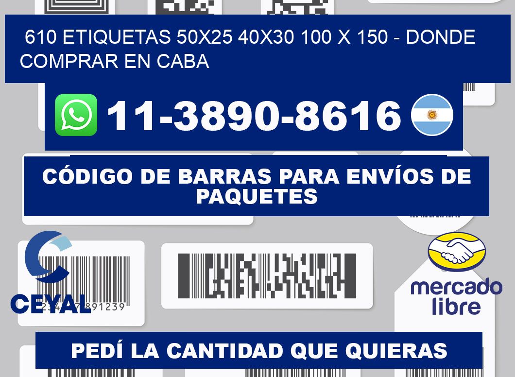 610 etiquetas 50x25 40x30 100 x 150 - Donde Comprar en Caba