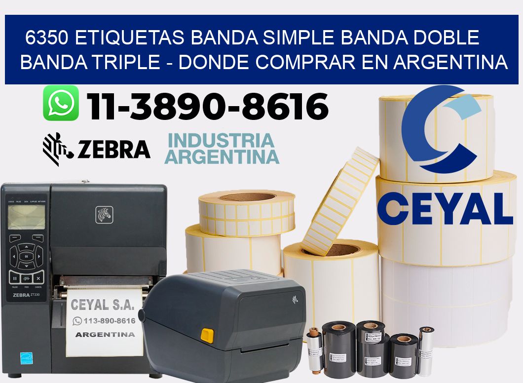 6350 etiquetas banda simple banda doble banda triple - Donde Comprar en Argentina
