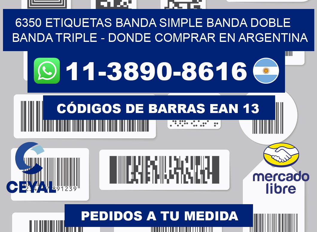 6350 etiquetas banda simple banda doble banda triple - Donde Comprar en Argentina