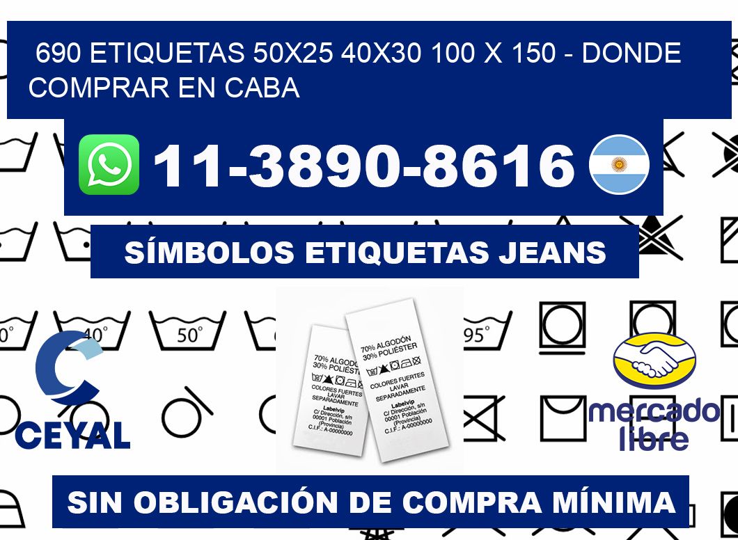 690 etiquetas 50x25 40x30 100 x 150 - Donde Comprar en Caba