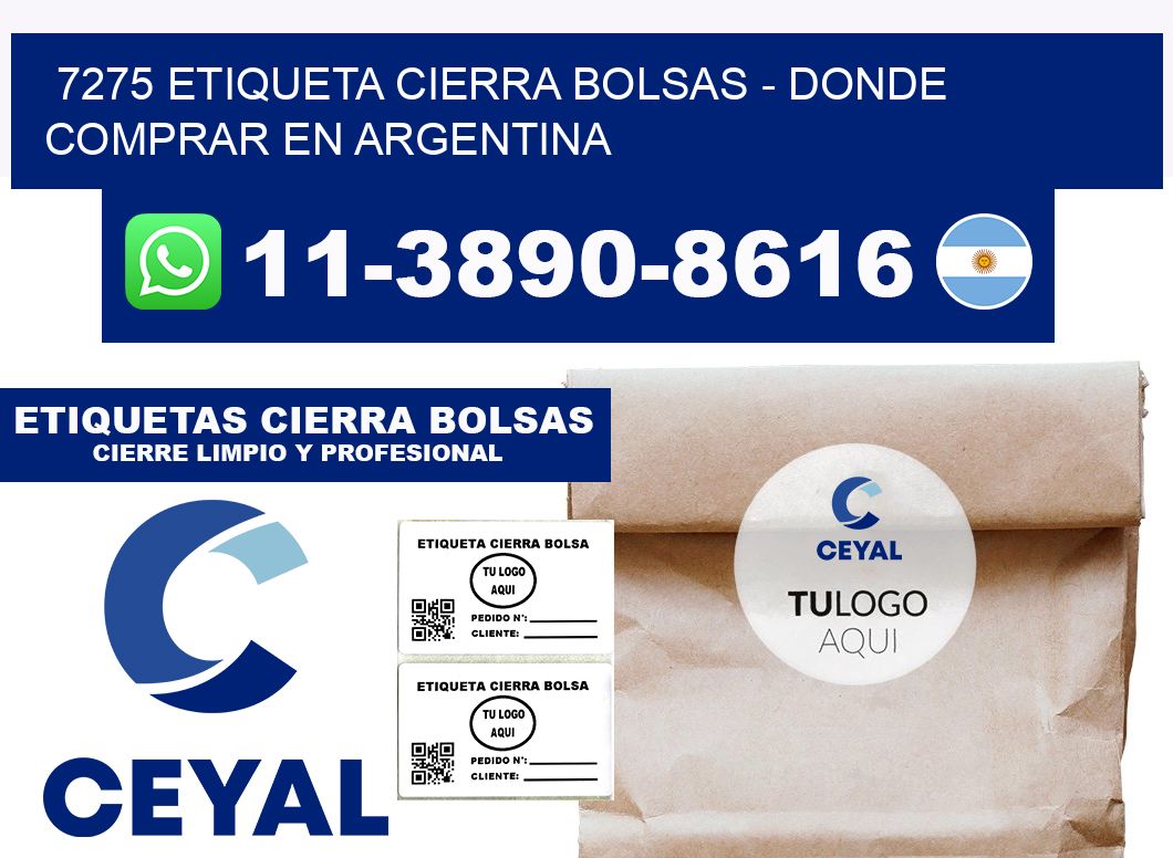 7275 etiqueta Cierra Bolsas - Donde Comprar en Argentina