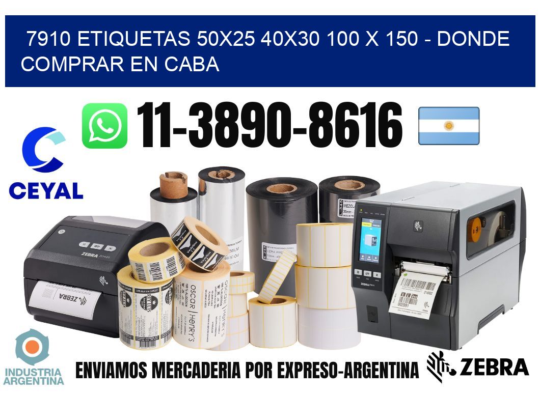 7910 etiquetas 50x25 40x30 100 x 150 - Donde Comprar en Caba