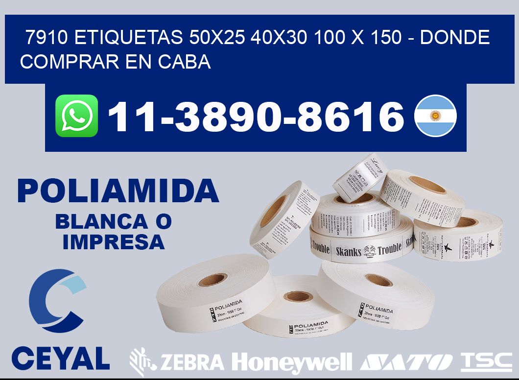 7910 etiquetas 50x25 40x30 100 x 150 - Donde Comprar en Caba