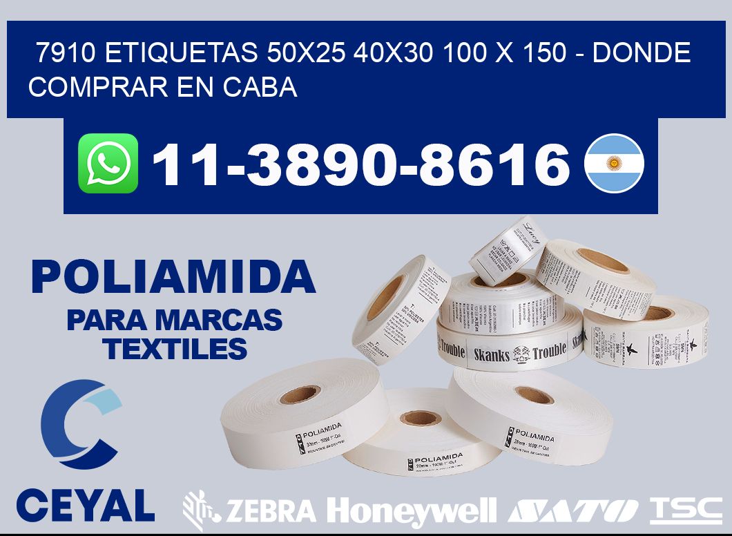 7910 etiquetas 50x25 40x30 100 x 150 - Donde Comprar en Caba