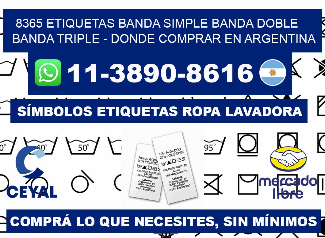 8365 etiquetas banda simple banda doble banda triple - Donde Comprar en Argentina