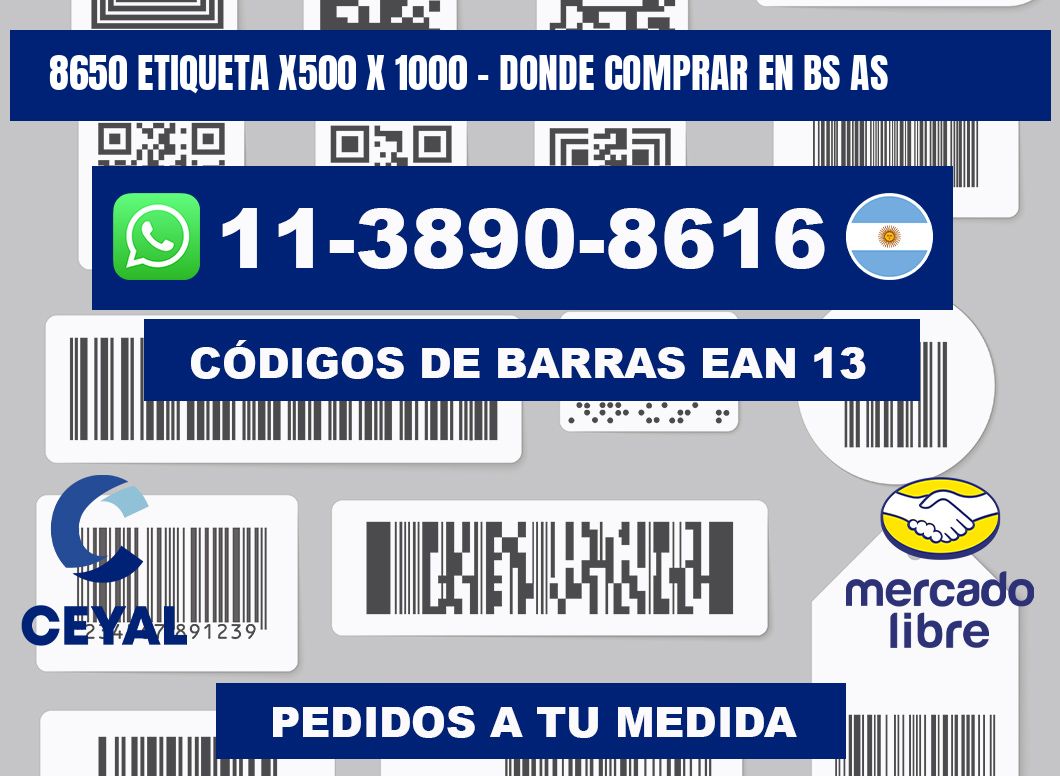 8650 etiqueta x500 x 1000 - Donde Comprar en bs as