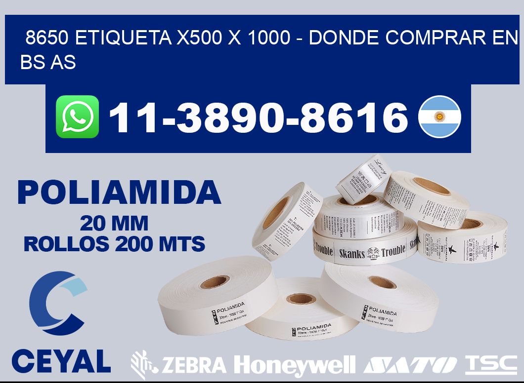 8650 etiqueta x500 x 1000 - Donde Comprar en bs as