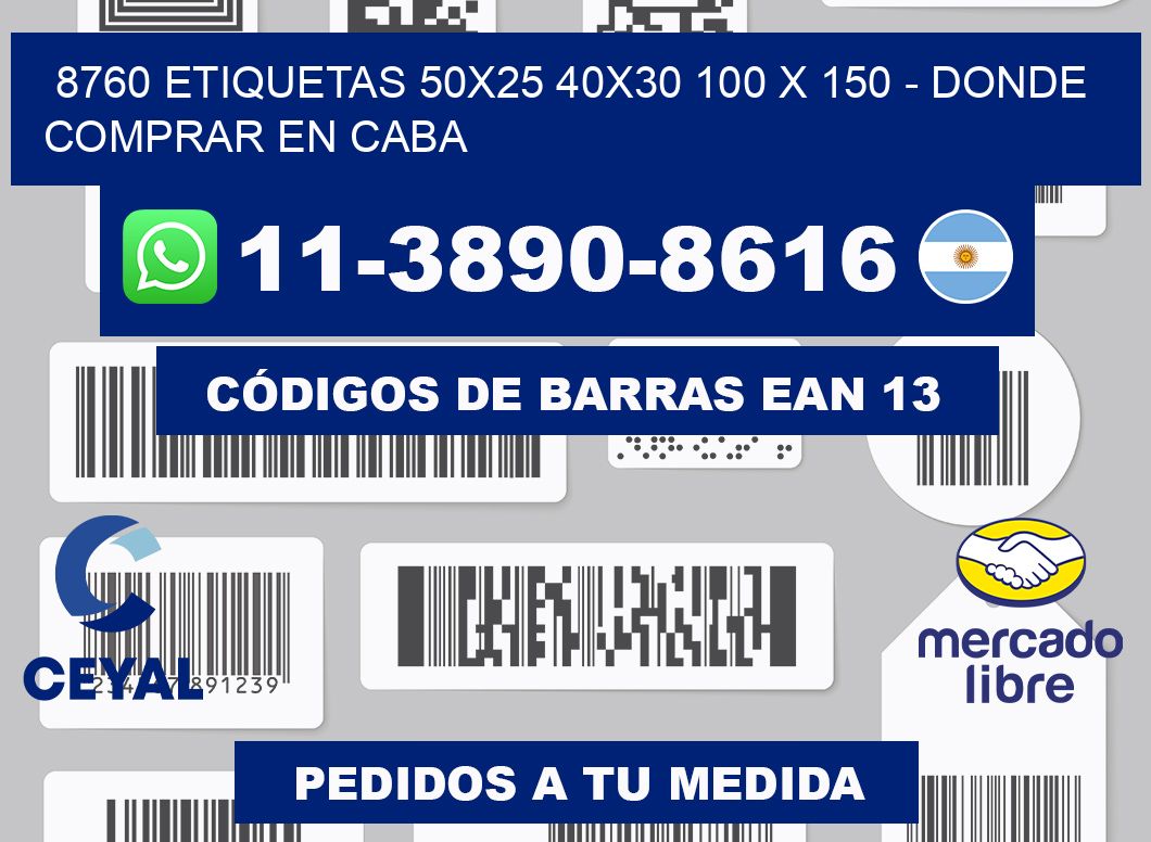 8760 etiquetas 50x25 40x30 100 x 150 - Donde Comprar en Caba