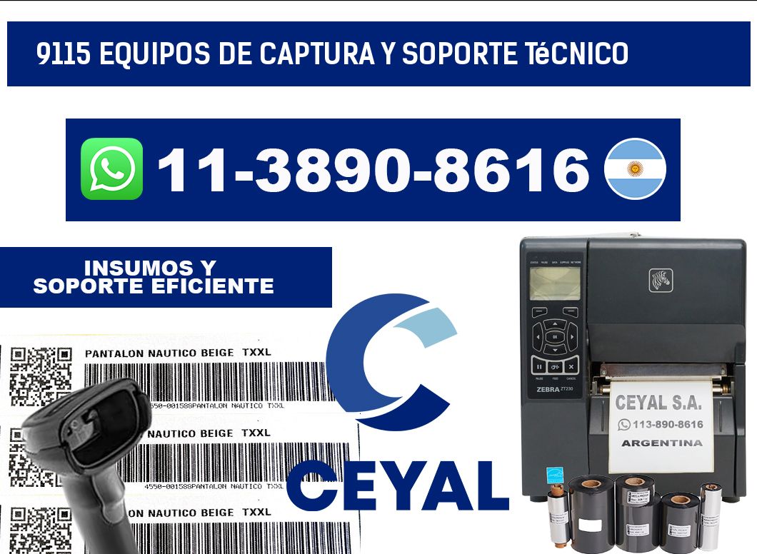 9115 Equipos de Captura y Soporte Técnico