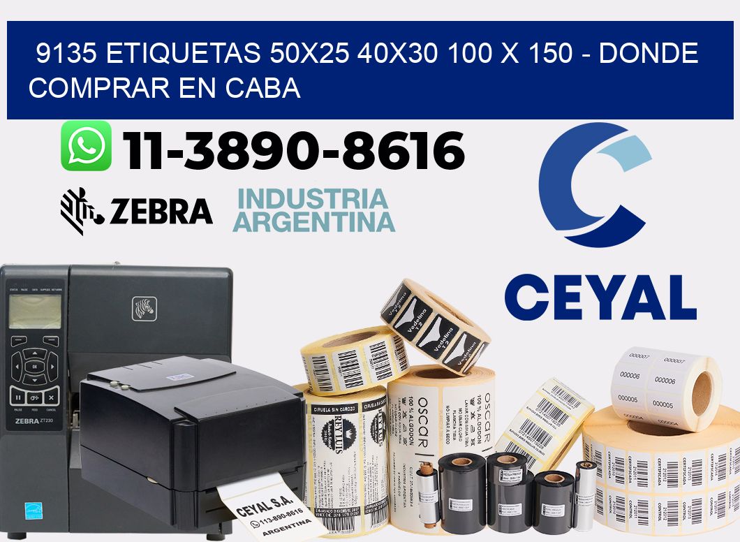 9135 etiquetas 50x25 40x30 100 x 150 - Donde Comprar en Caba
