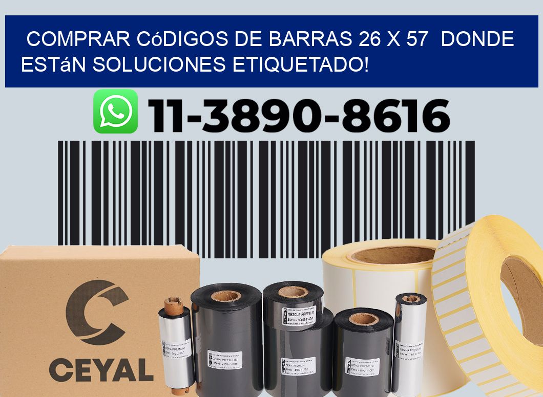 Comprar códigos de barras 26 x 57  donde están soluciones etiquetado!