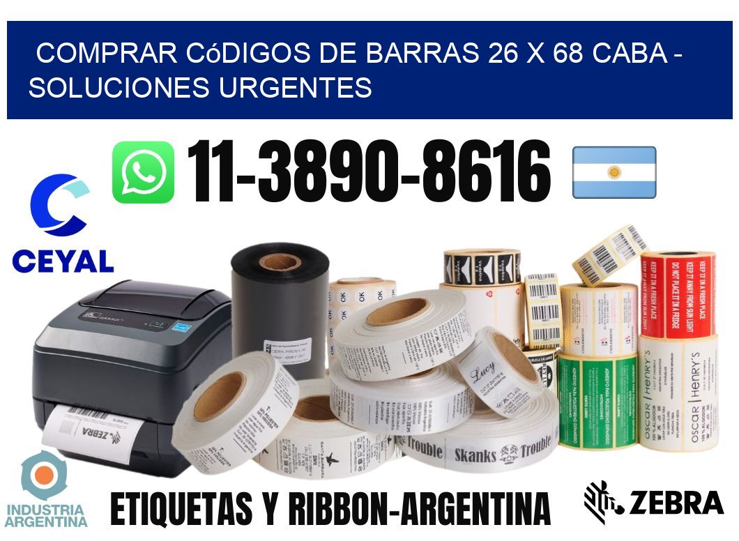 Comprar códigos de barras 26 x 68 CABA - soluciones urgentes