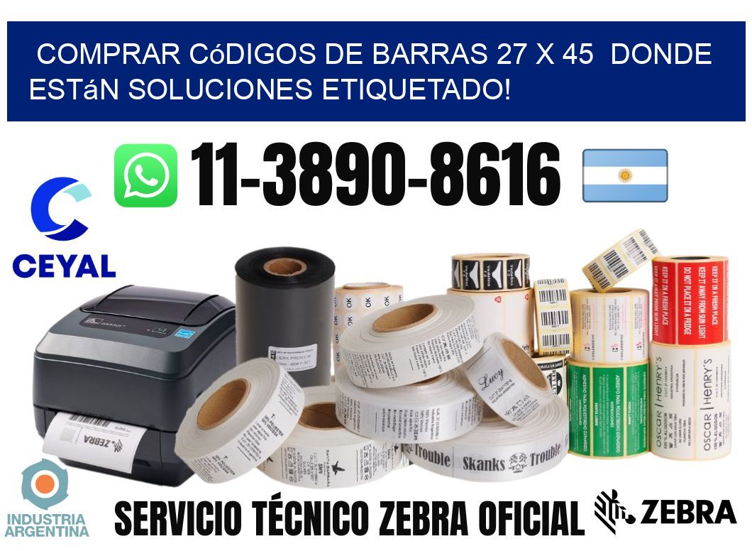 Comprar códigos de barras 27 x 45  donde están soluciones etiquetado!