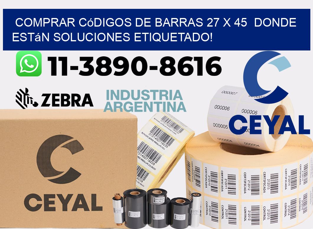 Comprar códigos de barras 27 x 45  donde están soluciones etiquetado!