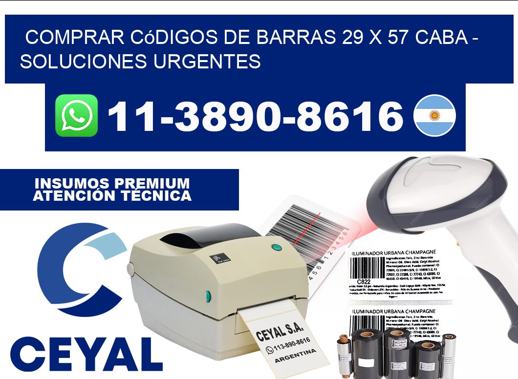 Comprar códigos de barras 29 x 57 CABA - soluciones urgentes