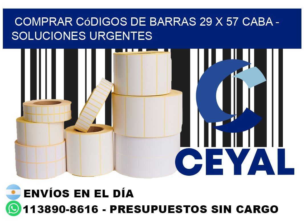 Comprar códigos de barras 29 x 57 CABA - soluciones urgentes