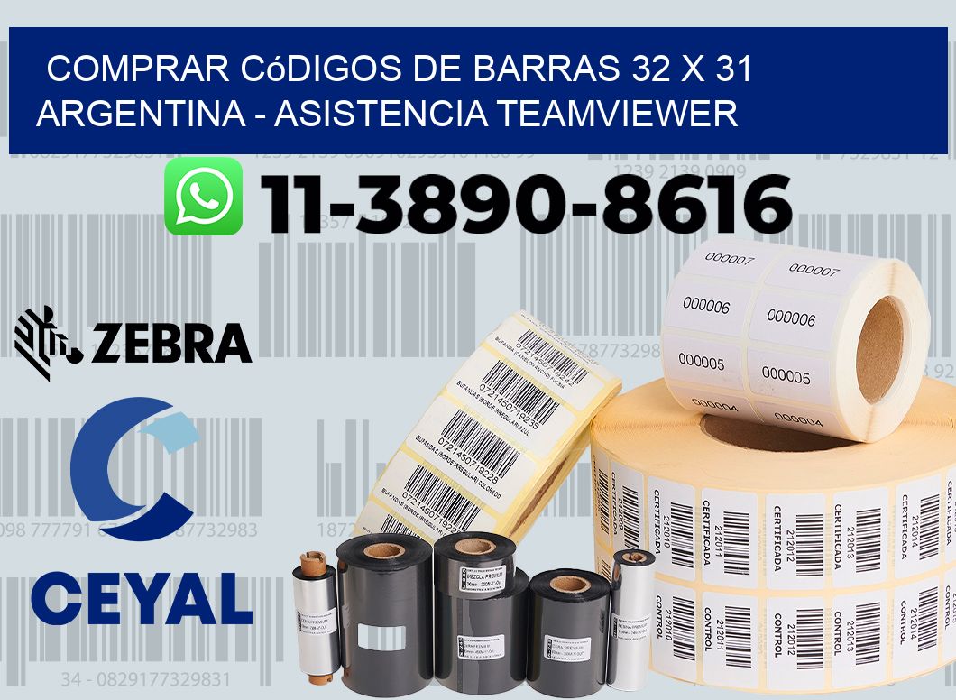 Comprar códigos de barras 32 x 31 argentina - asistencia teamviewer