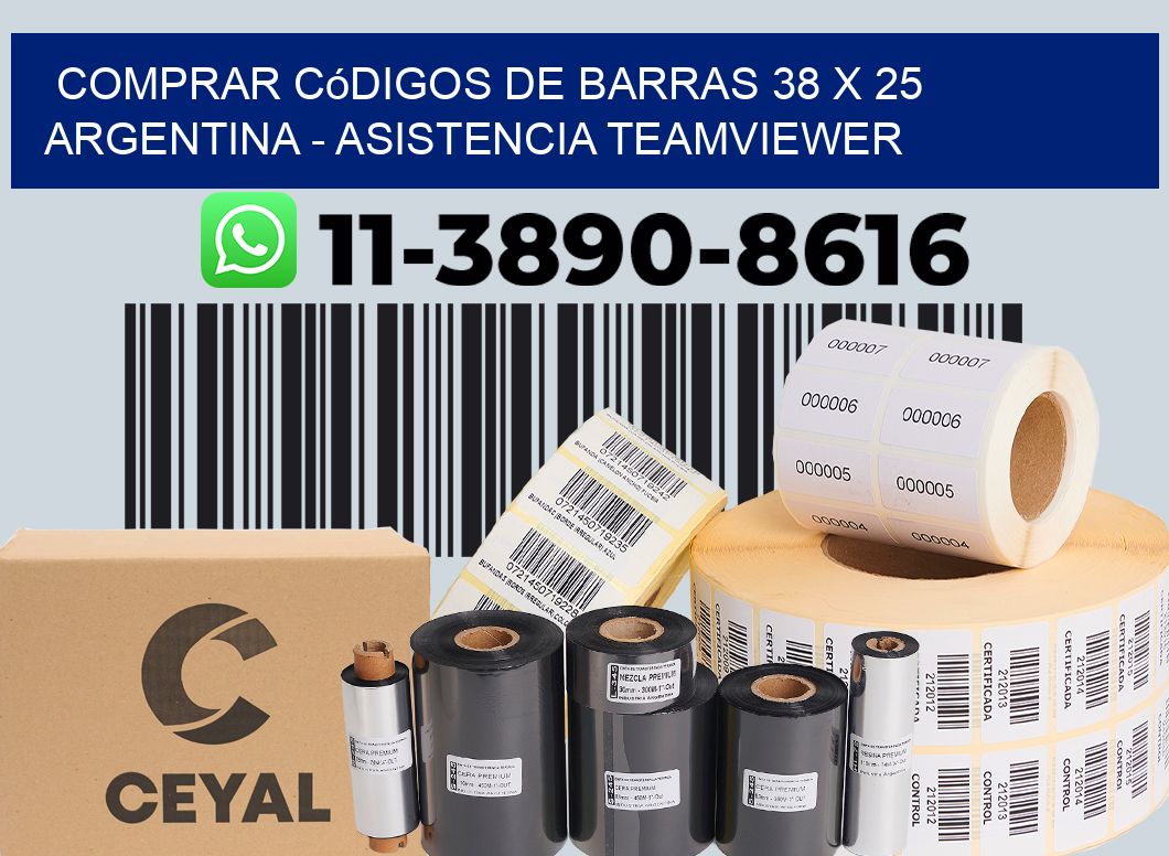 Comprar códigos de barras 38 x 25 argentina - asistencia teamviewer