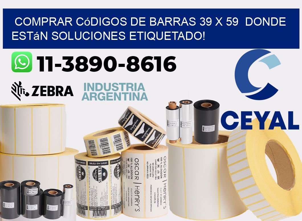 Comprar códigos de barras 39 x 59  donde están soluciones etiquetado!