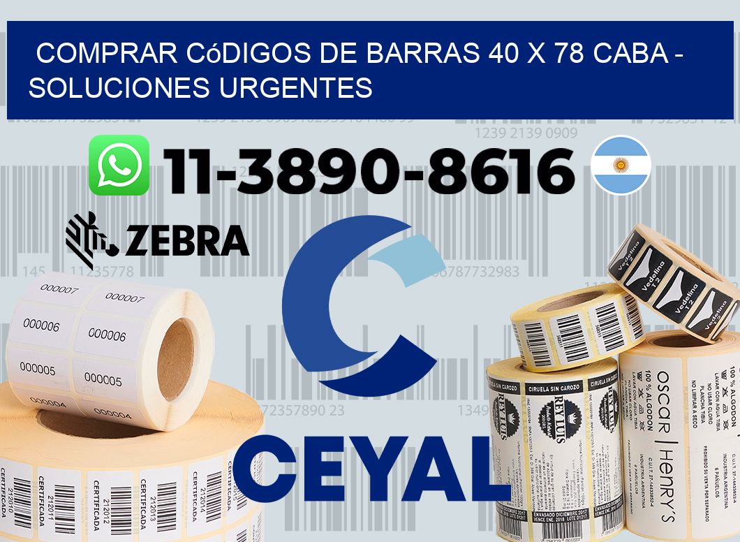 Comprar códigos de barras 40 x 78 CABA - soluciones urgentes