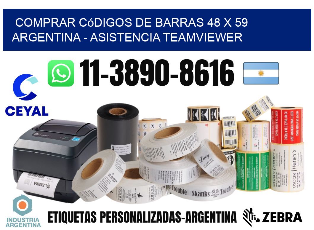 Comprar códigos de barras 48 x 59 argentina - asistencia teamviewer