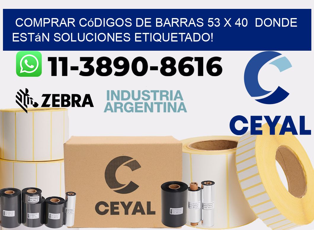 Comprar códigos de barras 53 x 40 donde están soluciones etiquetado!