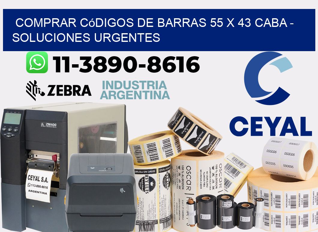 Comprar códigos de barras 55 x 43 CABA - soluciones urgentes