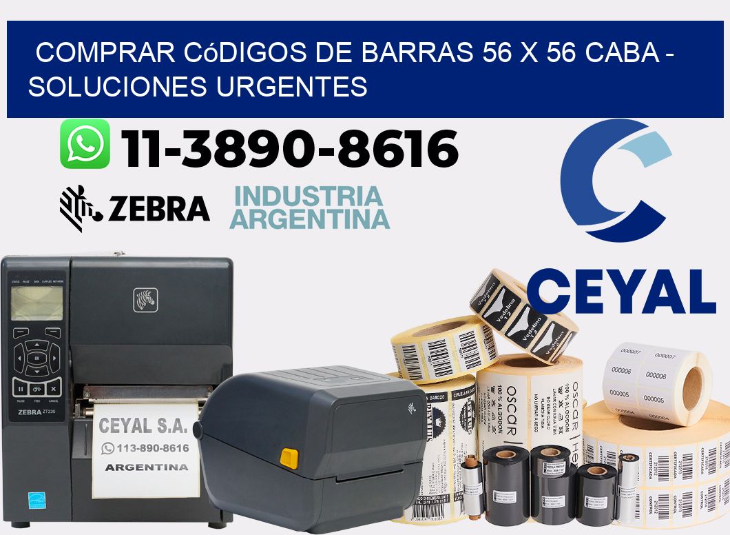 Comprar códigos de barras 56 x 56 CABA - soluciones urgentes
