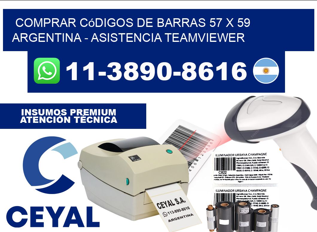 Comprar códigos de barras 57 x 59 argentina - asistencia teamviewer