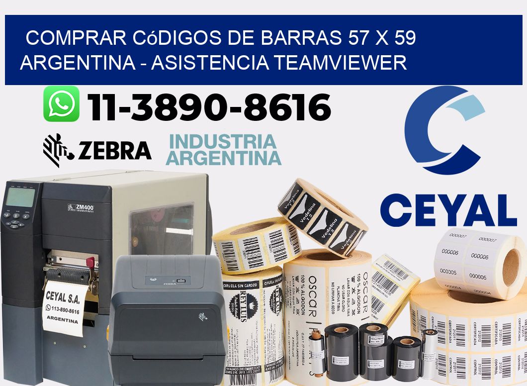 Comprar códigos de barras 57 x 59 argentina - asistencia teamviewer