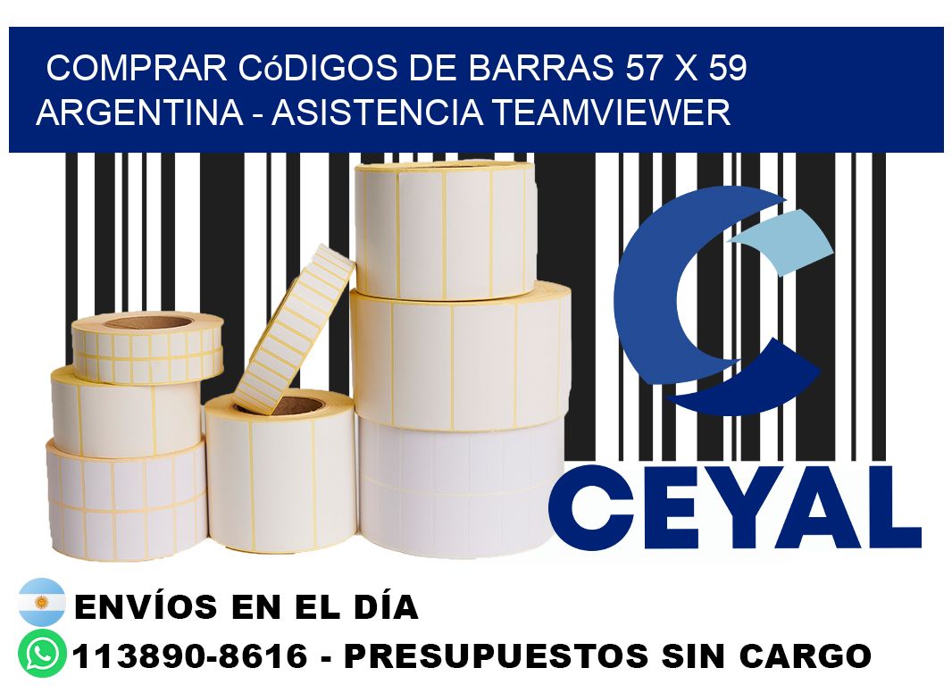 Comprar códigos de barras 57 x 59 argentina - asistencia teamviewer