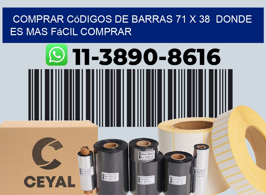 Comprar códigos de barras 71 x 38  Donde es mas fácil comprar