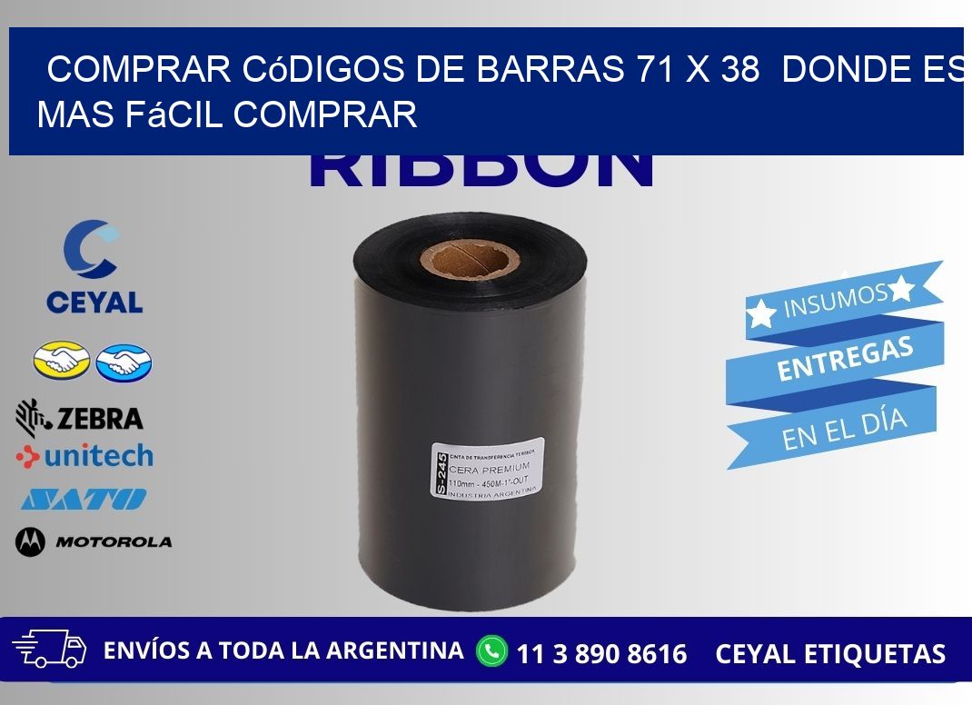 Comprar códigos de barras 71 x 38  Donde es mas fácil comprar