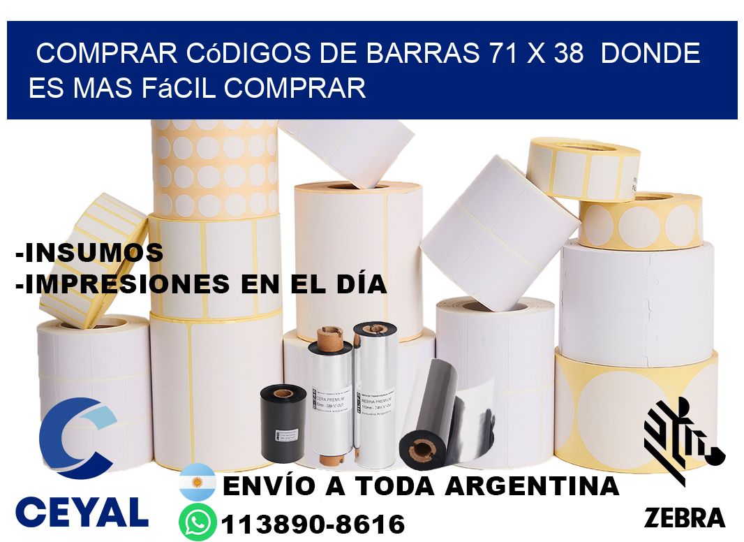 Comprar códigos de barras 71 x 38  Donde es mas fácil comprar