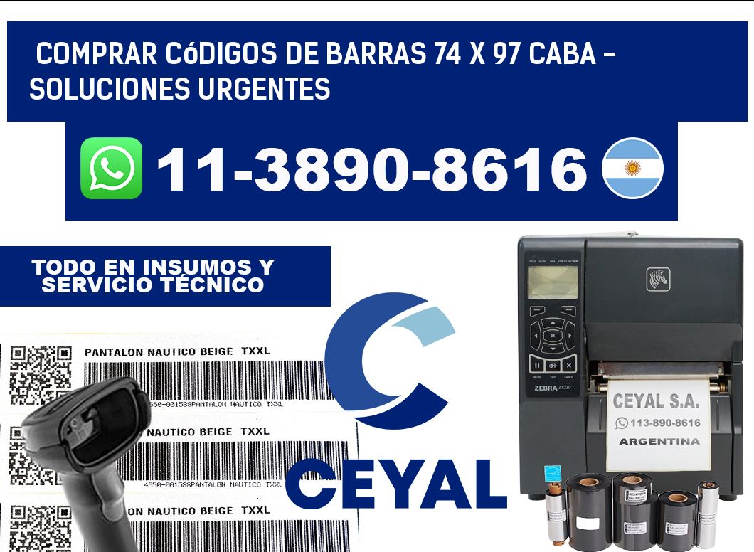 Comprar códigos de barras 74 x 97 CABA - soluciones urgentes