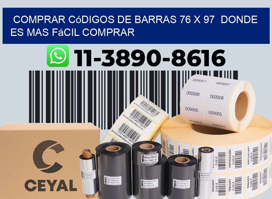 Comprar códigos de barras 76 x 97  Donde es mas fácil comprar