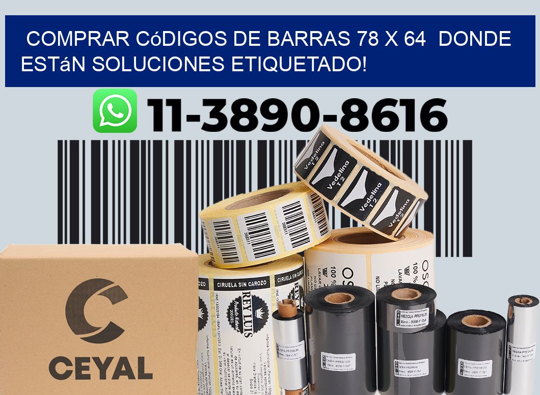 Comprar códigos de barras 78 x 64  donde están soluciones etiquetado!