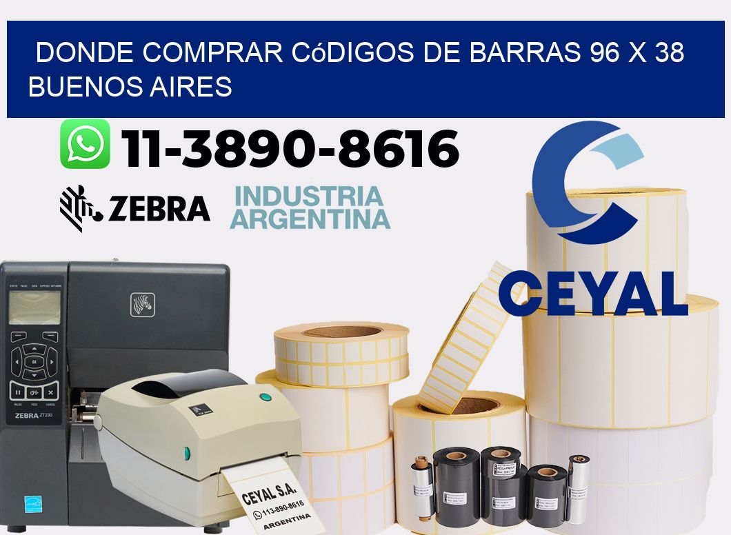 Donde Comprar códigos de barras 96 x 38  Buenos Aires