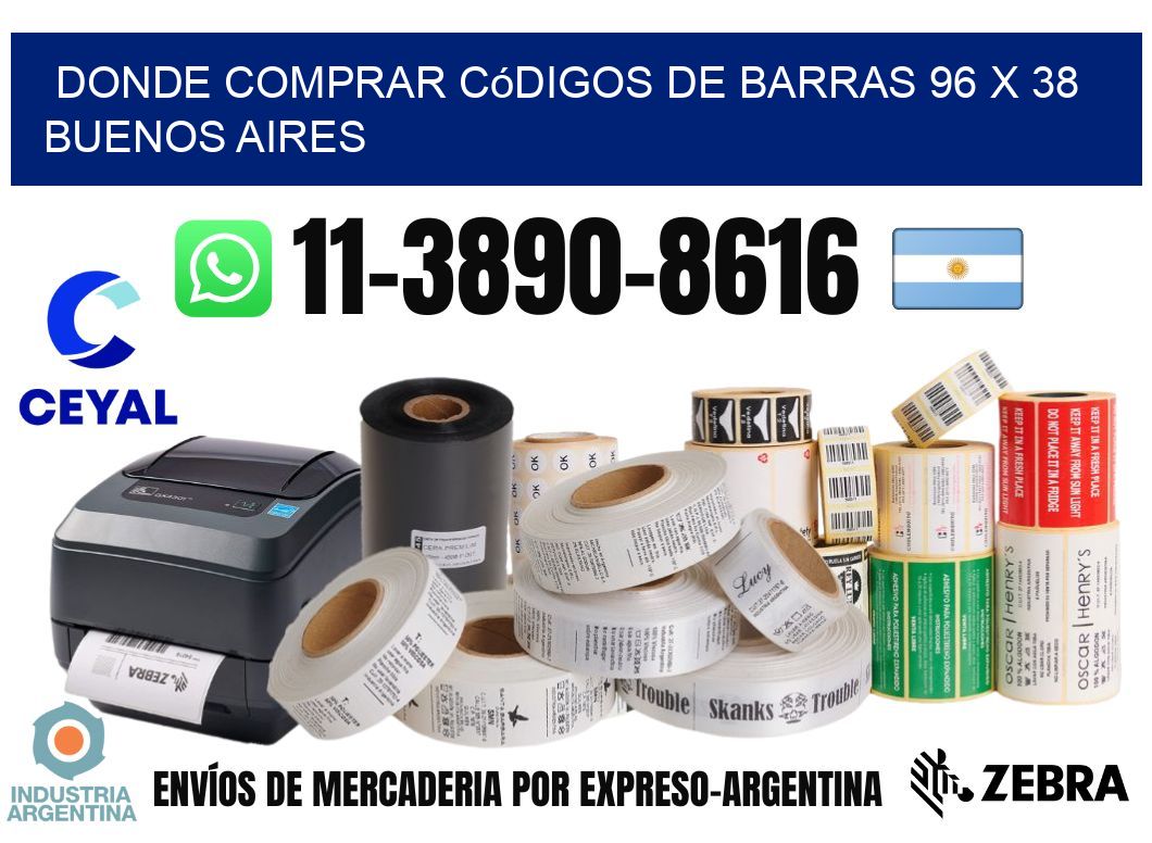 Donde Comprar códigos de barras 96 x 38  Buenos Aires