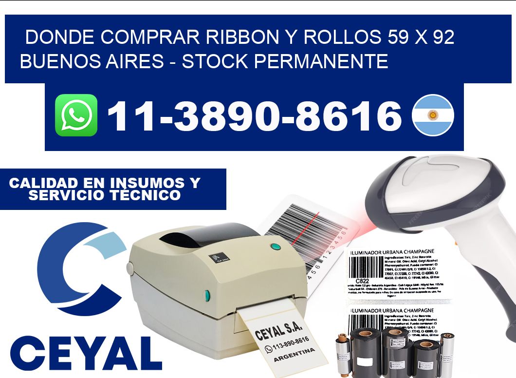 Donde Comprar ribbon y rollos 59 x 92 Buenos Aires - Stock permanente
