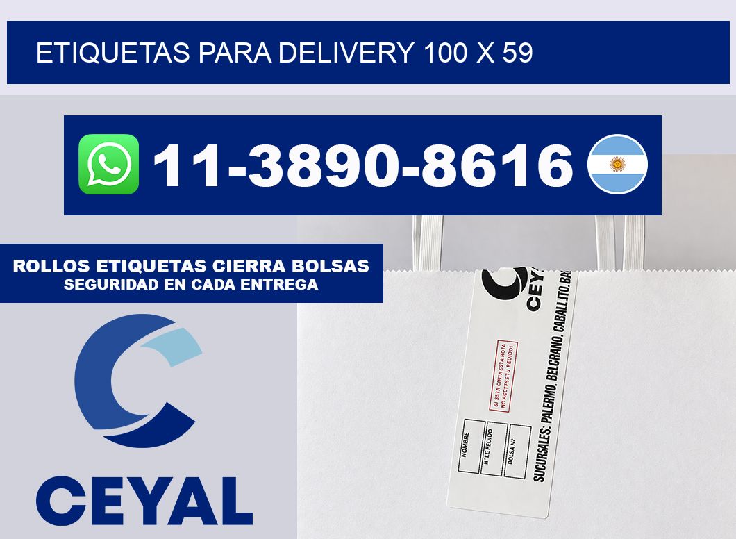 ETIQUETAS PARA DELIVERY 100 x 59