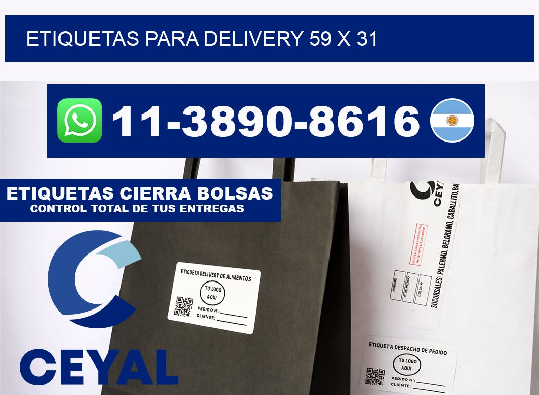 ETIQUETAS PARA DELIVERY 59 x 31
