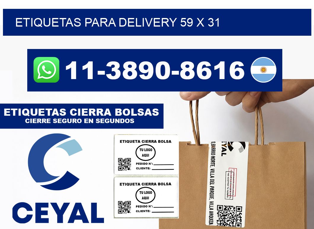 ETIQUETAS PARA DELIVERY 59 x 31